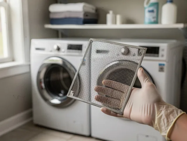 South Gate Dryer Vent Cleaning specialist performing detailed lint trap cleaning service in South Gate