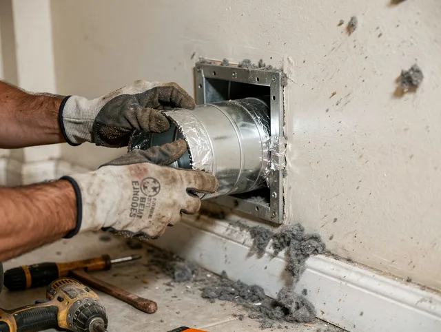 Professional dryer vent repair and installation by South Gate Dryer Vent Cleaning in South Gate